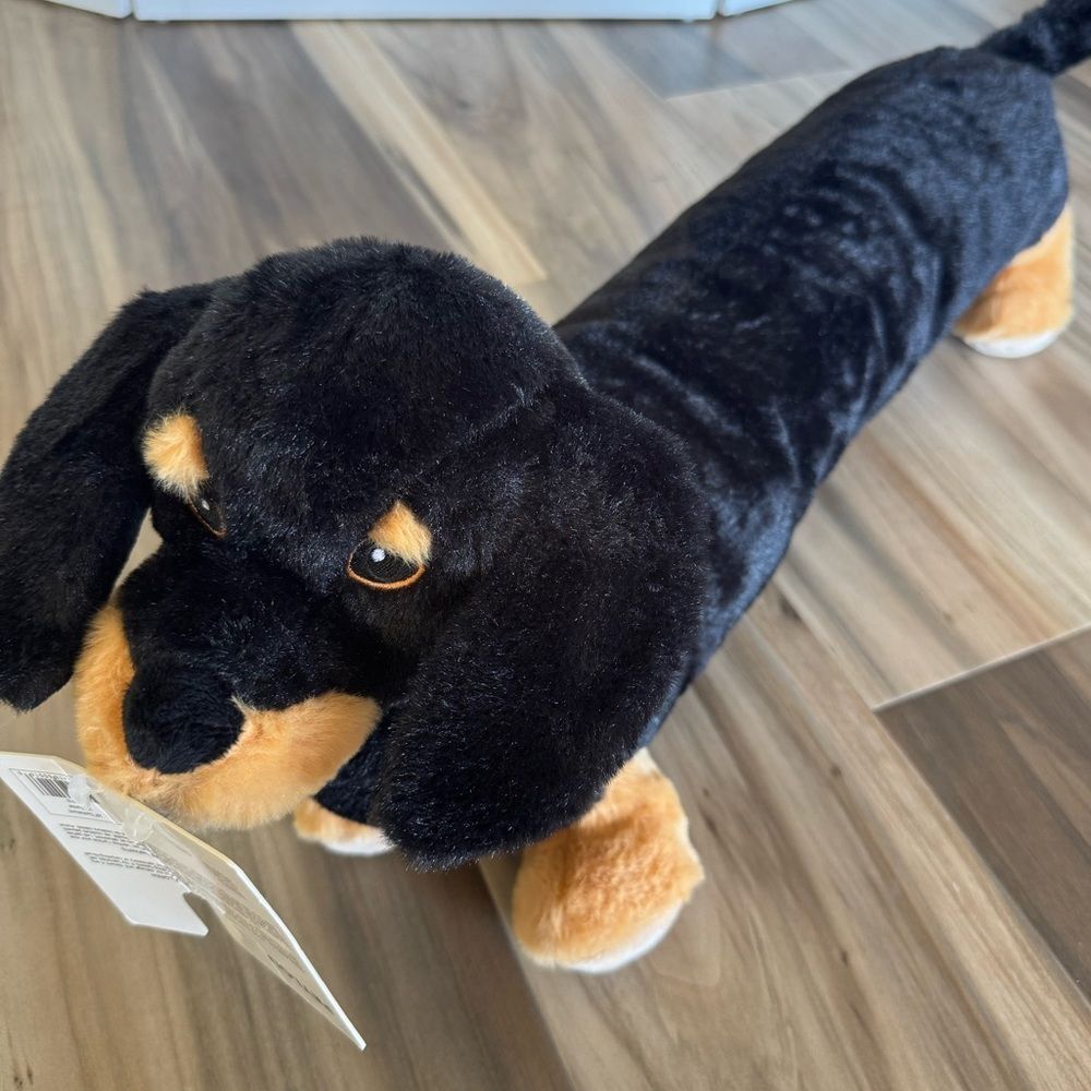 Colossal Plush Dachshund Dog Pet Squeaky Toy Stuffed Animal